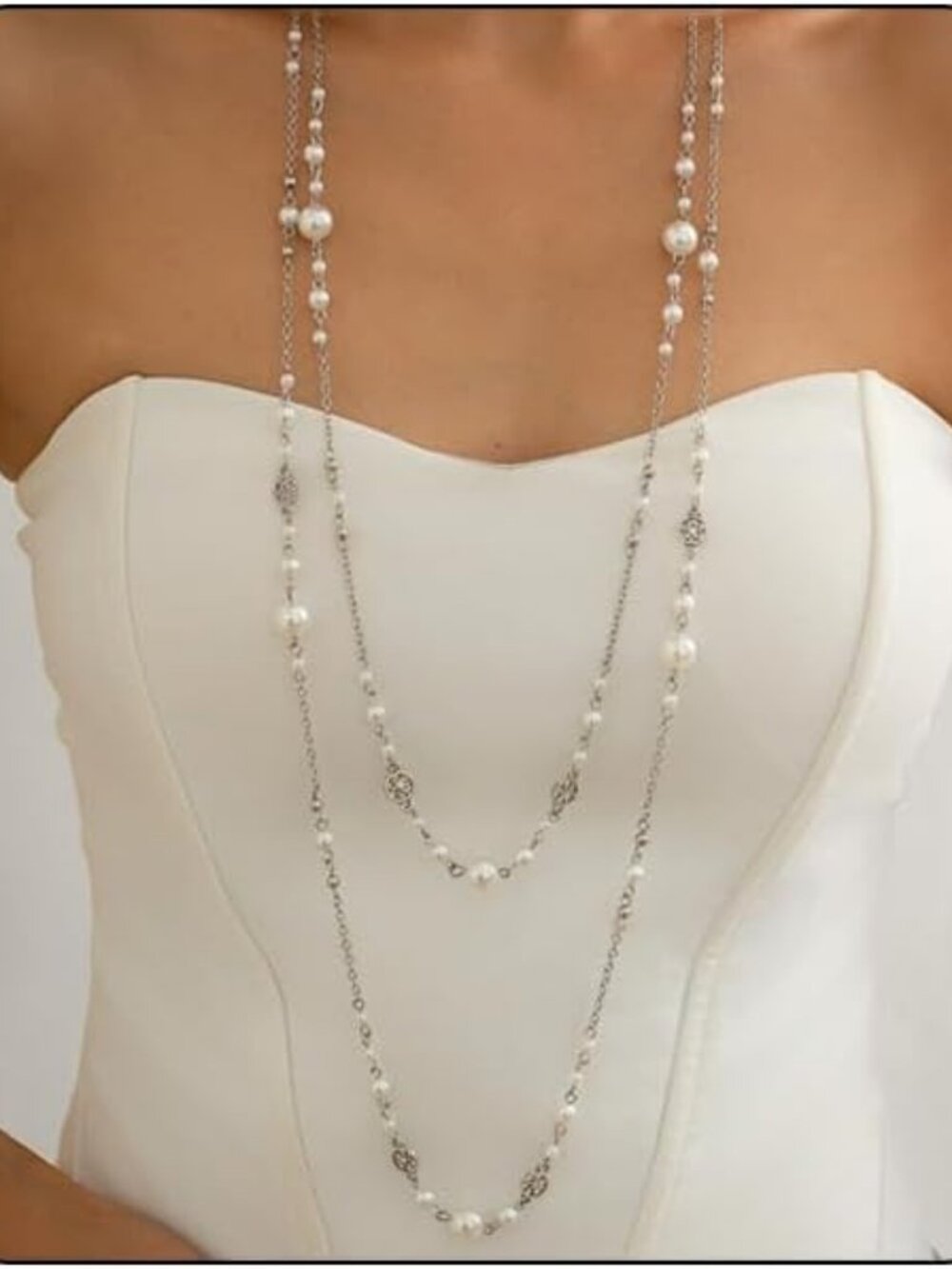 Long Chain Necklaces for Women Pearl Necklaces for Women Long Necklace Dainty La